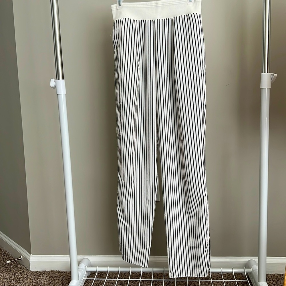 ZARA WOMEN , S size , black-white striped long pant